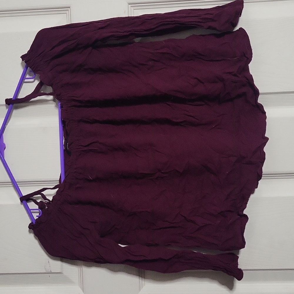 Mind code blouse, large, burgundy